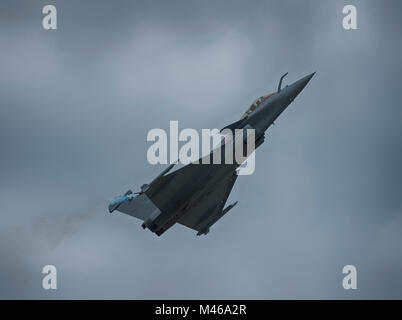 Dassault Rafale Kampfflugzeugen Flying Display der RIAT, RAF Fairford, England Stockfoto