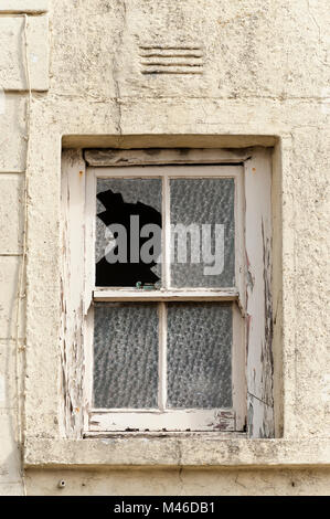 Gebrochene Fenster Stockfoto