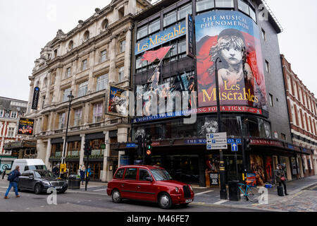 Les Miserables im Sondheim Theatre im West End an der Shaftesbury Avenue, London England Großbritannien Stockfoto