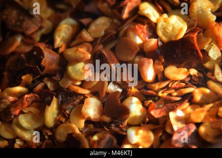 Makro Chilipulver mischen, Chile mix, Stockfoto