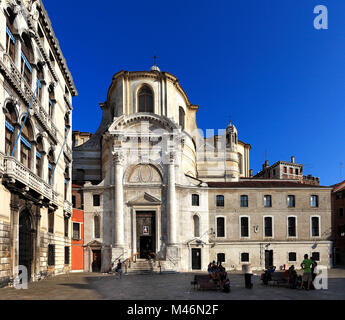 Venedig, Venetien/Italien - 2011/12/05: Stadtzentrum Venedig - der Grand Canal und St. Jeremy Kirche Stockfoto