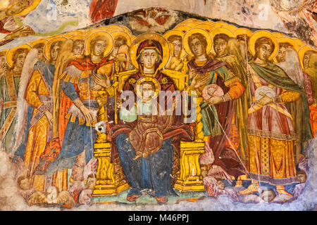 Fresken der Sumela Kloster, in Trabzon, Türkei. Stockfoto