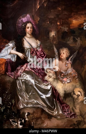 Katharina von Braganza (1638-1705), Königin als Frau von König Charles II. Portrait von Jacob Huysmans, Öl auf Leinwand, 1662-4 Stockfoto