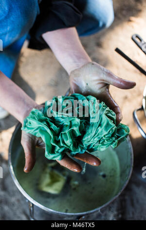 Frische Indigo Mwst. Farbstoff. Stockfoto