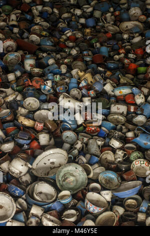 Auschwitz, weniger Polen/Polen - 04.Februar 2018: Auschwitz Birkenau, Nazi Konzentrations- und Vernichtungslager. Stockfoto