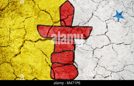 Nunavut, Kanada, Kennzeichen für trockene Erde Boden Textur Hintergrund Stockfoto