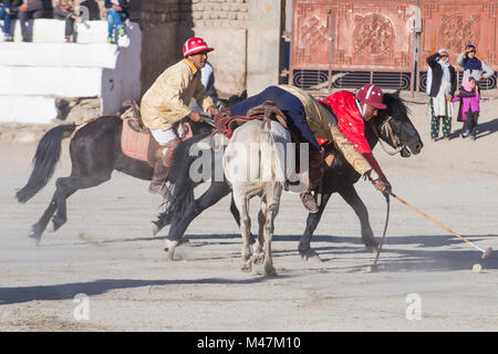 Polo viel während des Ladakh Festivals in Leh, Indien Stockfoto