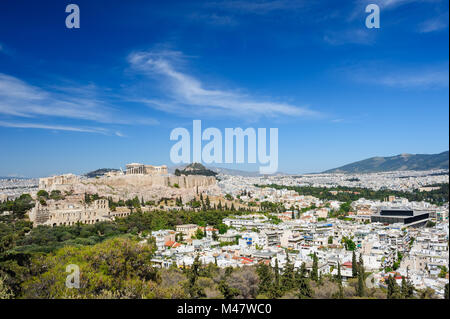 Akropolis-Hügel-tagsüber Stockfoto