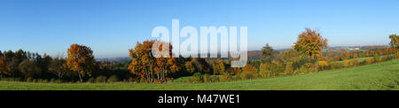 Sauerland, Obere bergisches Land im Herbst, Panorama Stockfoto