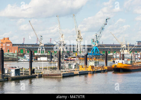 Hansa Hafenbecken in den Hamburger Stadtteil Kleiner Lemberg Stockfoto