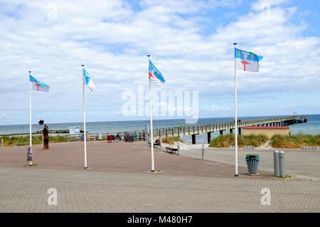 Am Pier Schoenberger Strand Ostsee Deutschland Stockfoto