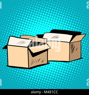 Retro-Verpackung Kisten Karton Stockfoto