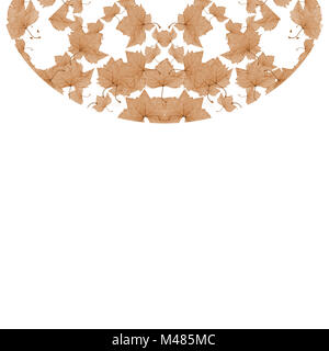 Weißer Hintergrund Rahmen mit Runden gestaltet Grenzen Stockfoto