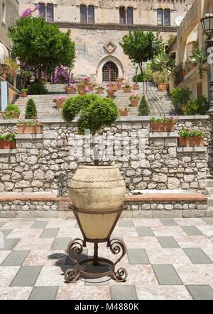 Eine der schönsten Städte in Sizilien - Taormina Stockfoto