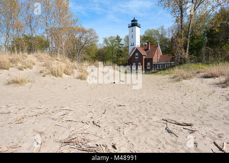 Presque Isle Leuchtturm, 1872 erbaut Stockfoto