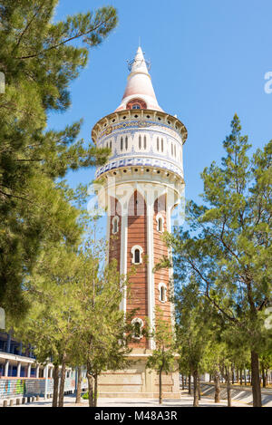 Torre de les aigües in Barceloneta, Barcelona Stockfoto