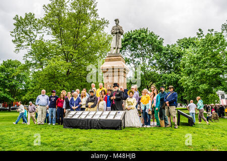 Guilford & Der Bürgerkrieg: Eine einzigartige, lebendige Geschichte Erleben Guilford, Connecticut, USA Stockfoto