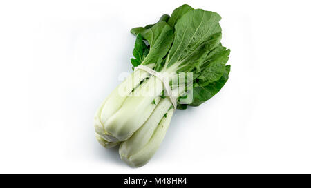 Bok Choy Weiß asiatische Gemüse isoliert auf weißem Hintergrund Stockfoto