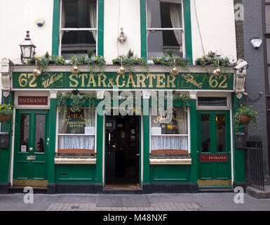 Der Stern & Strumpfband Pub in Polen Street, Soho, London, UK. Credit: London Snapper Stockfoto