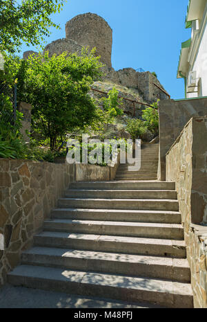 Genuesischer Festung Cembalo gebaut Anfang im Jahre 1357. Stockfoto