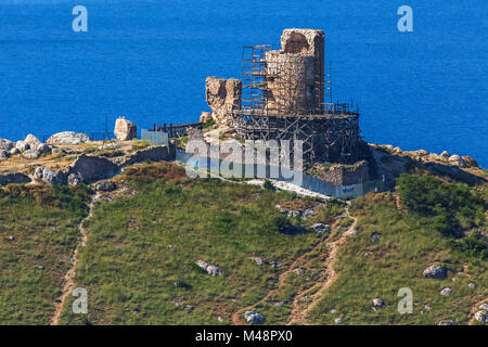 Genuesischer Festung Cembalo gebaut Anfang im Jahre 1357. Stockfoto