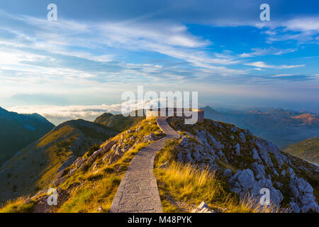 Lovcen Nationalpark bei Sonnenuntergang - Montenegro Stockfoto