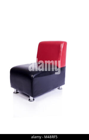 Ledersessel isoliert auf weißem Hintergrund Stockfoto