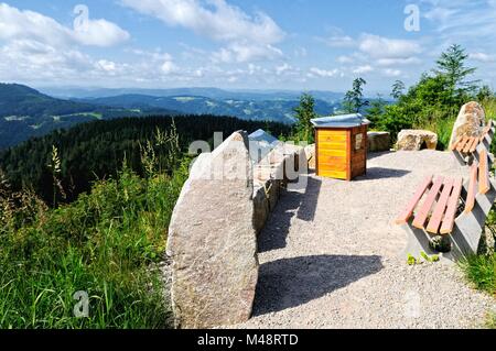 Blick über das Rheintal in Mummelsee Schwarzwald Deutschland Stockfoto