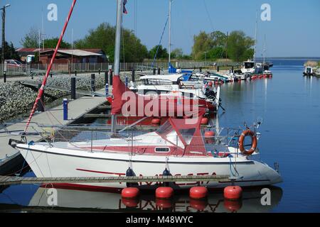 Die Woiwodschaft Segeln Route, Marina Wapnica Stockfoto