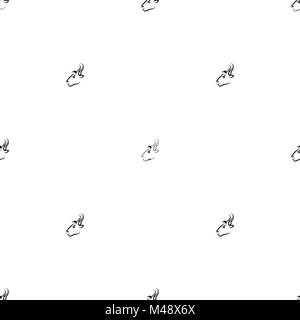 Bull Head Icon nahtlose Muster Stockfoto