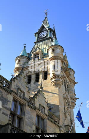 Glockenturm am Rathaus in Dunfermline, Schottland Stockfoto