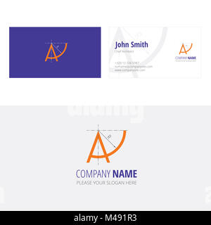 Ein Unternehmen Architektur Bau logo corporate business card Stockfoto