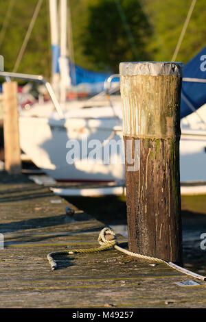 Marina am Lake Cayuga Stockfoto