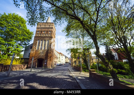 Rathenow Torturm Turm in Brandenburg an der Havel, Brandenburg, Deutschland Stockfoto