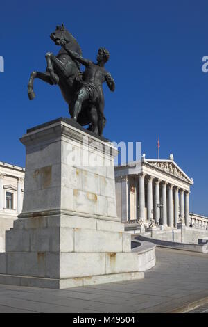 Wien - Österreichische Parlament Gebäude Stockfoto
