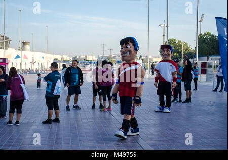 Aspire Zone, auch bekannt als Doha Sports City, ist ein 250 Hektar großer Sportkomplex im Al WAB-Viertel von Doha, Katar. Stockfoto