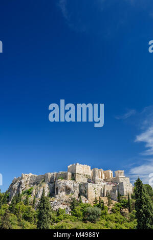 Akropolis-Hügel-tagsüber Stockfoto