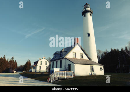 Neue Presque Isle Leuchtturm, Baujahr 1870 Stockfoto