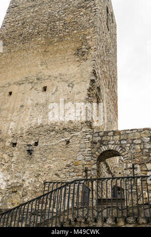 Turm von Schloss mit Treppe Stockfoto