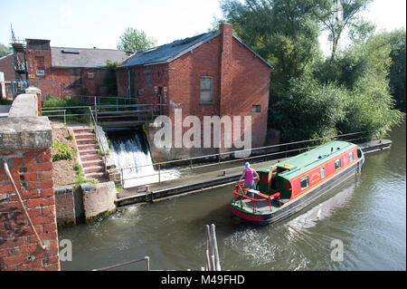 Die pumpstation am Fobney Lock auf dem Kennet und Avon Kanal in Reading, Berkshire, England. Teil des Kennet Navigation. Erbaut zwischen 1718 und Stockfoto