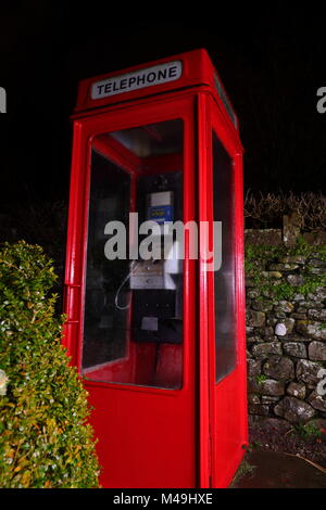 Einen K8 Typ Telefon Feld auf dem Caravan Park in Ingleton, North Yorkshire entfernt Stockfoto