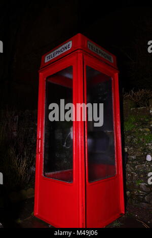 Einen K8 Typ Telefon Feld auf dem Caravan Park in Ingleton, North Yorkshire entfernt Stockfoto