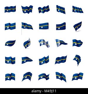 Nauru Flagge, Vektor, Abbildung Stock Vektor