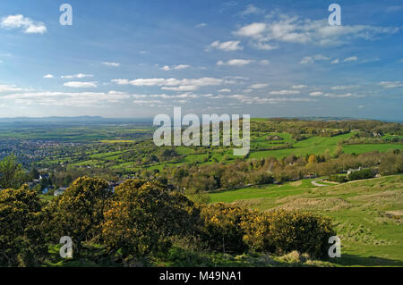 UK, Gloucestershire, Cheltenham, Ansicht von Cleve Hügel Stockfoto