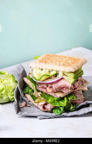 Big beef Sandwich Stockfoto