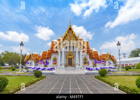 Die Marmor-Tempel oder Wat Benchamabophit, Bangkok, Thailand Stockfoto