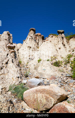 Natur Phänomen Stein Pilze im Altai Gebirge in der Nähe des Flusses Chulyshman Stockfoto