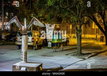 Riverfront Board Walk Szenen in Wilmington nc bei Nacht Stockfoto