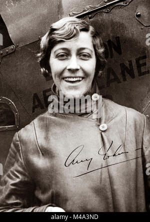 Amy Johnson CBE (1. Juli 1903 - 5. Januar 1941) bahnbrechende Englisch aviator Stockfoto