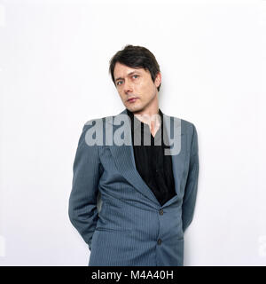 Brett Anderson Sänger der englischen Band Suede, fotografiert in London, England. Stockfoto